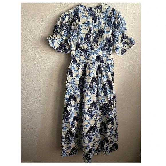 🆕Senlis Women Valentine Button Front Mulvari Floral Puff Sleeve Maxi Dress XS🆕 - Picture 5 of 16